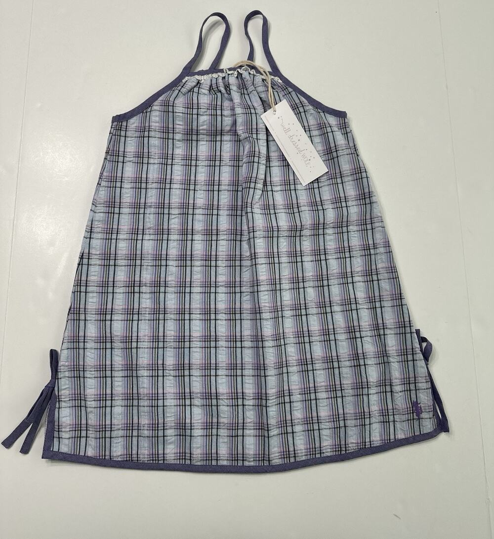 Well Dressed Wolf Blue Purple Plaid Tunic Top Girls Size 12 NEW NWT
